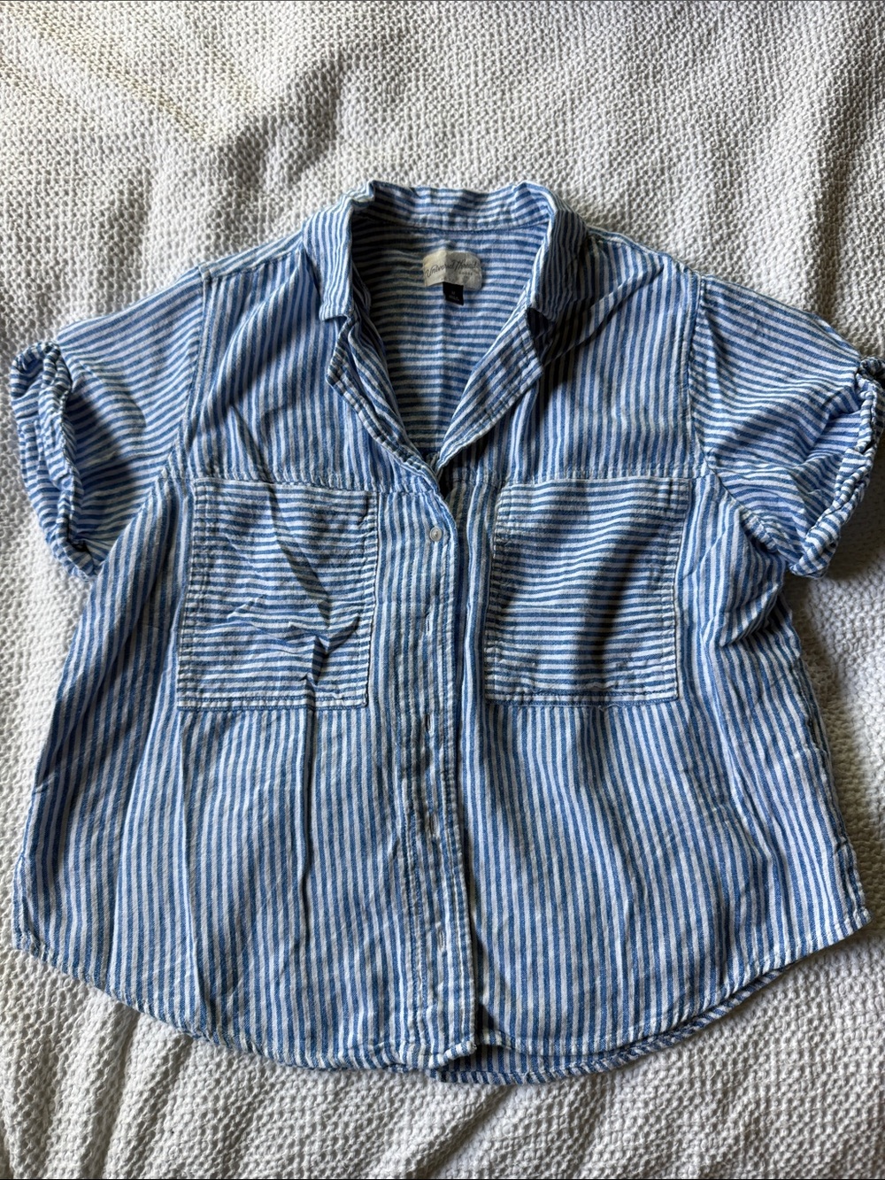 Universal Thread Button-up Linen Top
